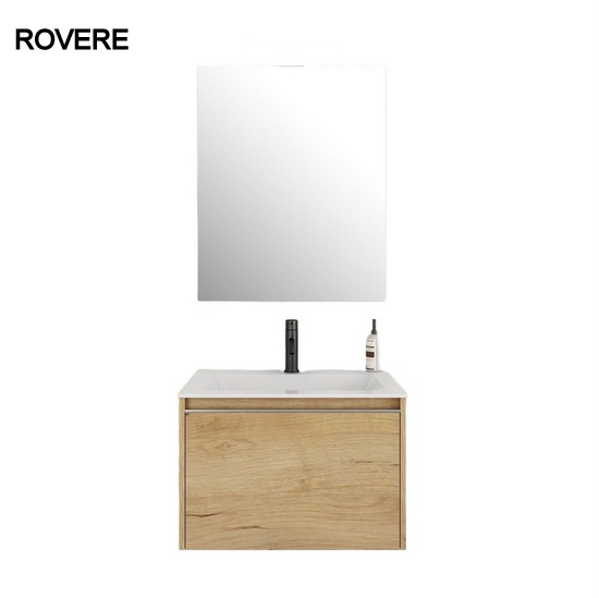 Arredo bagno sospeso da 60cm in sei colori mobile con lavabo e specchio  modello Five2