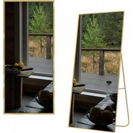 Specchio rotondo con cornice in due finiture nera o oro e in due dimensioni  76 o 91 cm MR013
