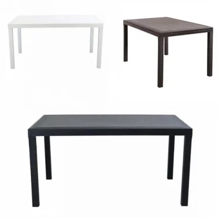 Set da esterno modello Adele tavolo con sgabelli disponibile nei colori bianco  tortora o antracite
