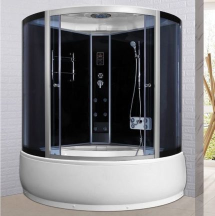Cabina de ducha hidromasaje 120x90 cm baño turco completo opcional  bluetooth CB095