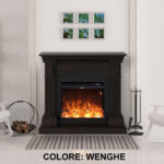 Caminetto elettrico con cornice in legno disponibile in 6 colori dimensioni  113,7x102,2 cm CE003