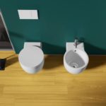 Sanitari sospesi Vallelunga bidet e water con copriwc soft-close design  salvaspazio moderno