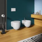 Sanitari SALVASPAZIO sospesi GRECALE: Wc, Bidet, Copriwater soft