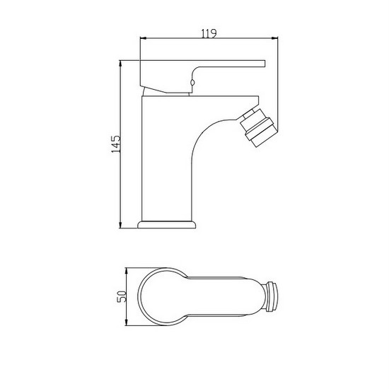 Rubinetto disponibile per lavandino e per bidet nel colore nero opaco RB135