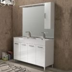 Mobile bagno Giusy2 cm 120 doppio lavabo con 4 ante o 4 cassetti