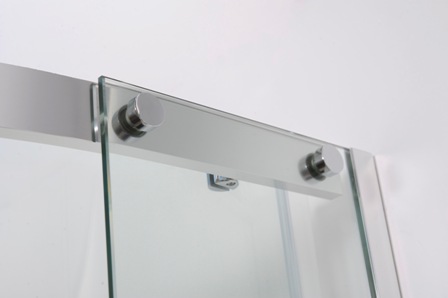 Box doccia 70x90 o 80x100 cm semicircolare reversibile vetro trasparente  6mm con anticalcare porte scorrevoli BOX085