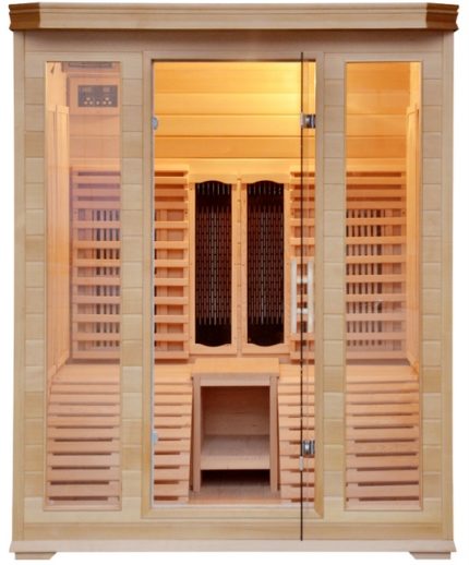 Sauna Finlandese 200x200xH210 cm 4-5 posti cromoterapia bluetooth radio fm  SN036