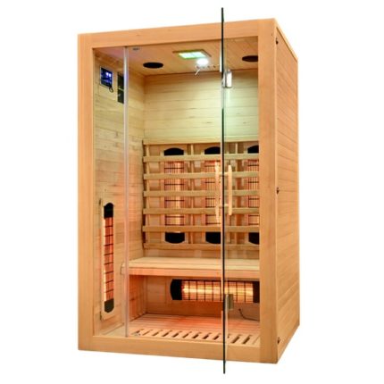 Sauna Finlandese 200x200xH210 cm 4-5 posti cromoterapia bluetooth radio fm  SN036