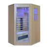 Finnish Infrared Combination Sauna 125x110 two-seater with stove and Irradiants SA023