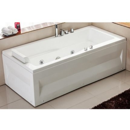 Whirlpool bathtub 185x125 cm with chromotherapy ozone therapy bluetooth 24  jets heater VS113